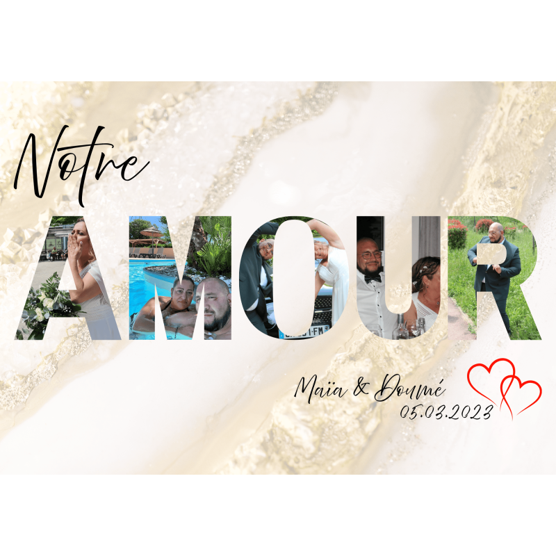 Affiche Numérique " Notre Amour "