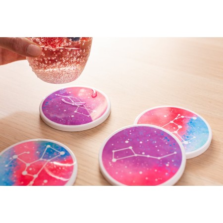 Dessous de verre en céramique sublimable – Ø 9,1 cm – Personnalisable 1 face