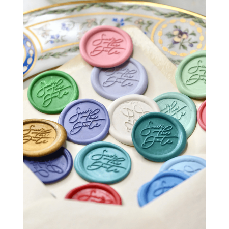 Cachet de cire personnalisé – "Save the Date"