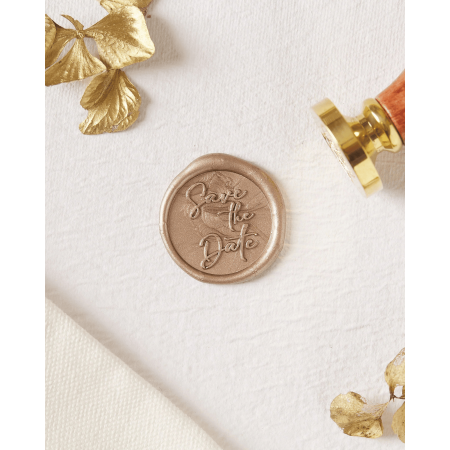 Cachet de cire personnalisé – "Save the Date"