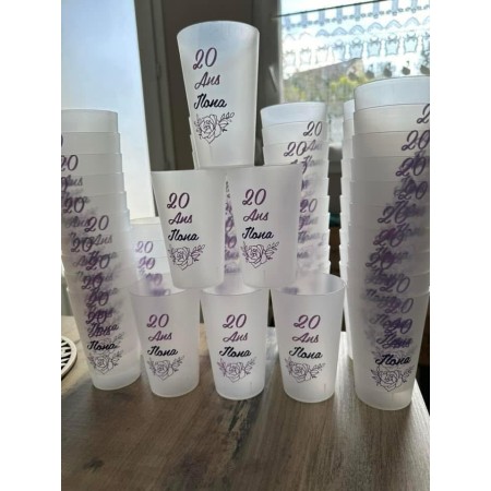 Gobelet plastique réutilisable 25 cl – 100% personnalisable